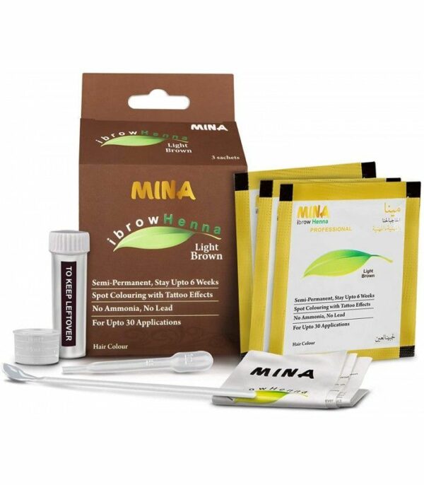 PACK HENNA LIGHT BROWN 3 UNID MINA