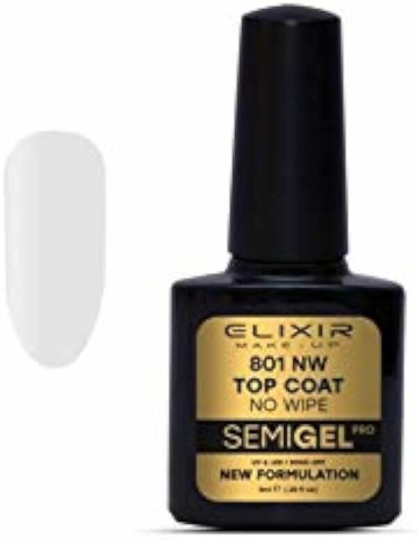 SEMI GEL TOP COAT NO WIPE 801 ELIXIR